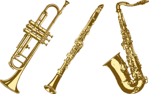 Olika jazzinstrument